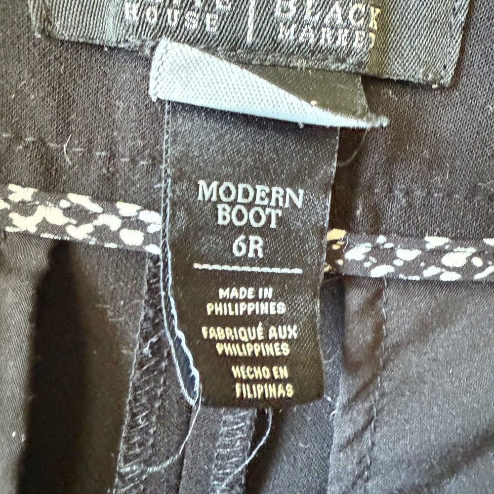 White House Black Market Legacy Modern Boot Stretch Black Career Pants 6R EUC - Picture 5 of 13